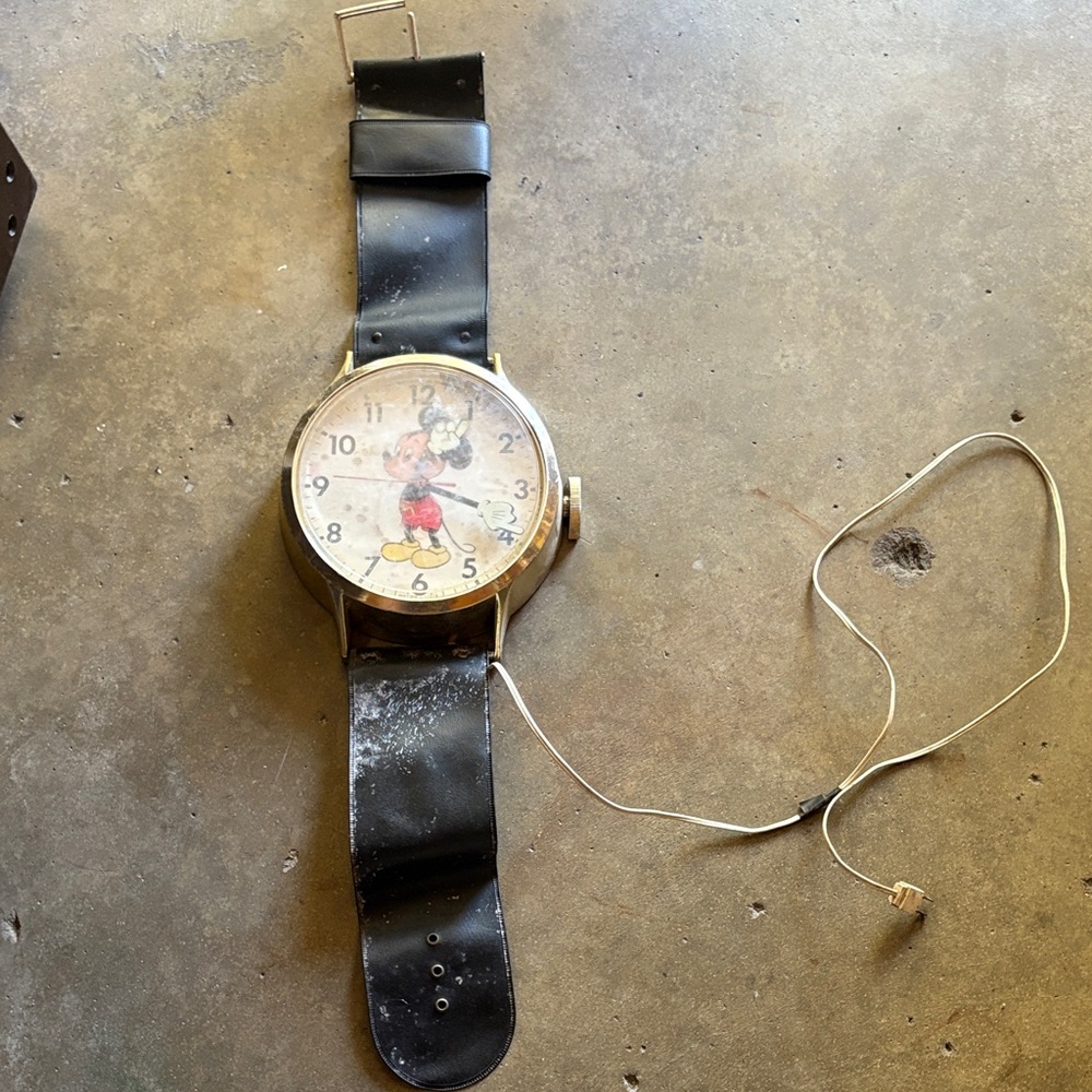 Black and Gold Mickey Mouse Watch